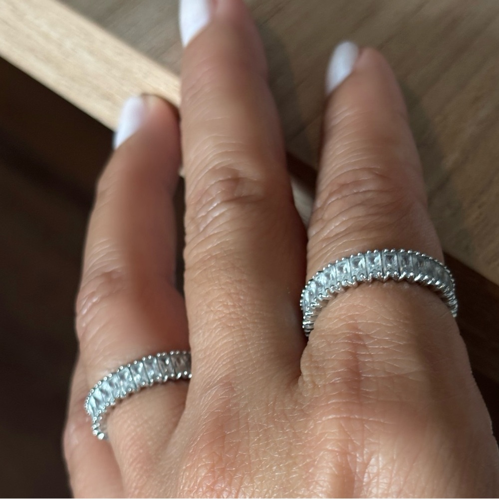 2 Swarovski baguette stacking rings - Picture 6 of 16